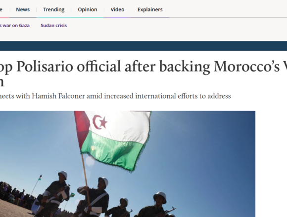 El medio de comunicación británico Middle East Eye destaca la visita del ministro de Asuntos Exteriores saharaui al Reino Unido