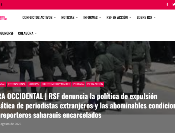 SÁHARA OCCIDENTAL | Reporteros Sin Fronteras denuncia la política de expulsión sistemática de periodistas extranjeros y las abominables condiciones de los reporteros saharauis encarcelados