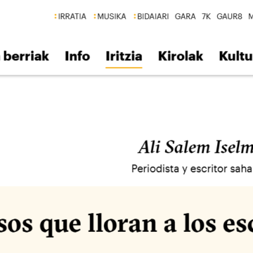 Versos que lloran a los escombros de Gaza – Ali Salem Iselmu, periodista y escritor saharaui en NAIZ