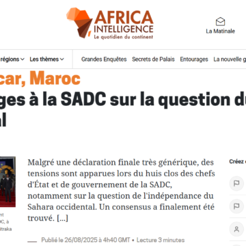 xcvdcfvdsc Succès diplomatique de la RASD au Sommet de la SADC : le Sahara Occidental réaffirmé comme la dernière question de décolonisation en Afrique