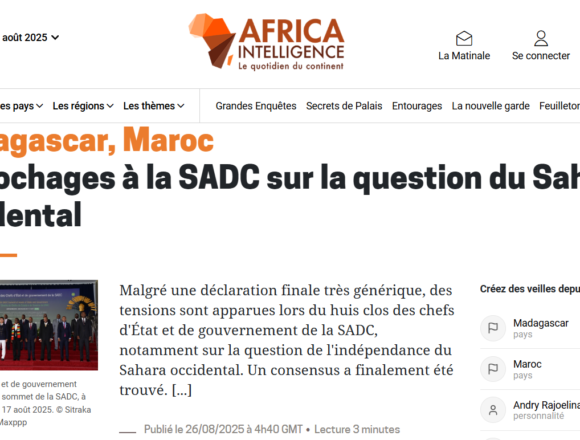 Succès diplomatique de la RASD au Sommet de la SADC : le Sahara Occidental réaffirmé comme la dernière question de décolonisation en Afrique