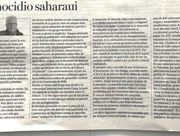 5634d8c6-b851-4cbf-a0c8-ad30e351b90f El genocidio saharaui – Carlos Cristóbal en Noticias de Navarra