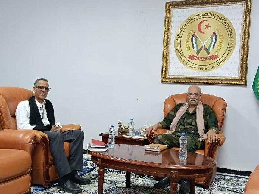 El presidente Brahim Gali recibe al nuevo director de la Televisión Nacional (RasdTV) | Sahara Press Service (SPS)