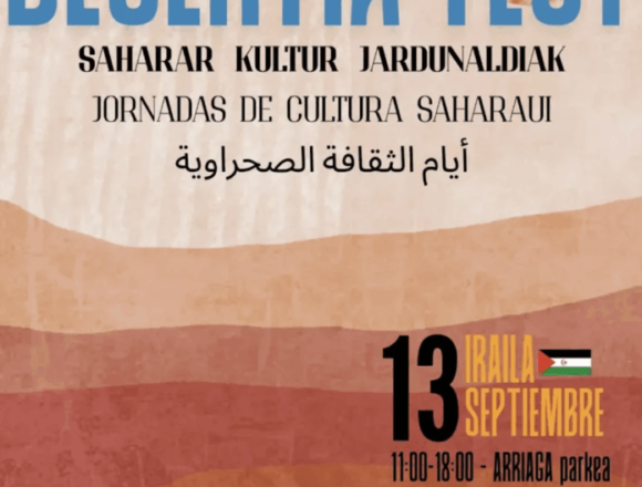 Desertia Fest acerca la cultura saharaui a Vitoria con arte, música, literatura y gastronomía – GasteizBerri.com