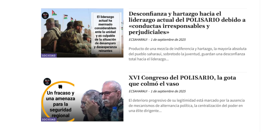 Crítica para fortalecer: reflexiones urgentes tras los dos editoriales de ECSAHARAUI acerca del liderazgo actual del FRENTE POLISARIO – Victoria G. Corera