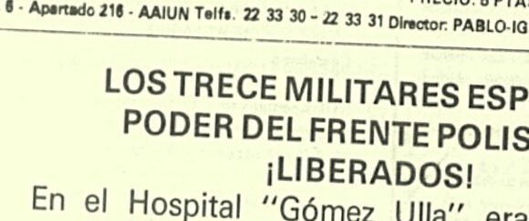 50 años del primer intercambio de prisioneros entre España y el Frente Polisario – EL SAHARA OCCIDENTAL. Blog de Lluís Rodríguez Capdevila