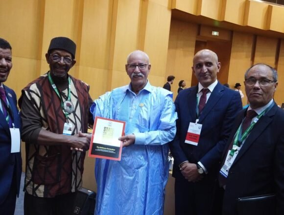 El presidente Brahim Ghali se reúne con jefes de delegaciones de África y el Caribe | Sahara Press Service (SPS)