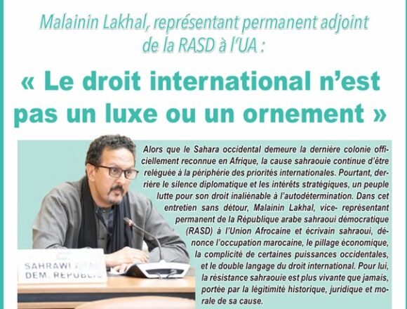 lhumanisteml Malainin Lakhal: “La ocupación marroquí nunca borrará la historia ni la soberanía saharaui sobre el Sáhara Occidental” | Sahara Press Service (SPS)