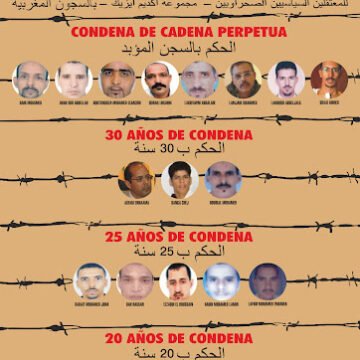 TEMA DEL DÍA: 15 años de injusticia y privación de derechos tras las rejas a raíz de juicios civiles y militares injustos – Los presos políticos saharauis del grupo de Gdeim Izik
