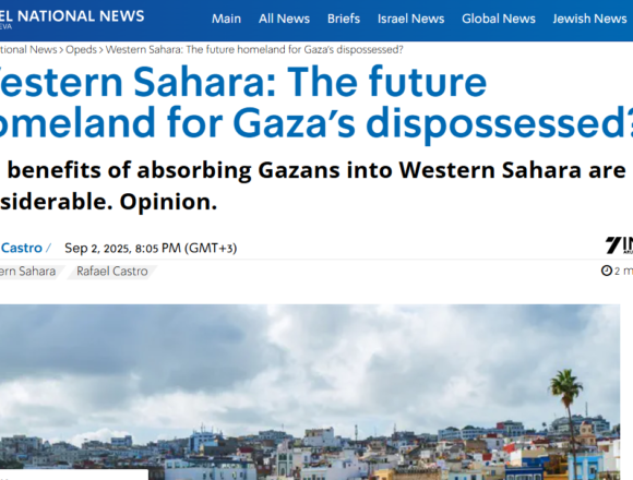 Un plan colonial déguisé en “solution humanitaire” : transformer le Sahara Occidental en terre de réinstallation pour les Palestiniens de Gaza