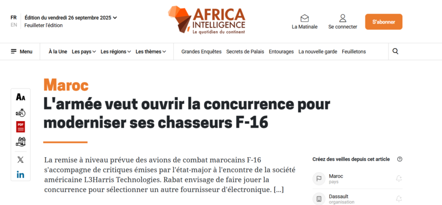 Tensiones entre Marruecos y Estados Unidos: Rabat amenaza con sustituir sus F-16 norteamericanos por Rafale franceses prestados por Emiratos Árabes Unidos