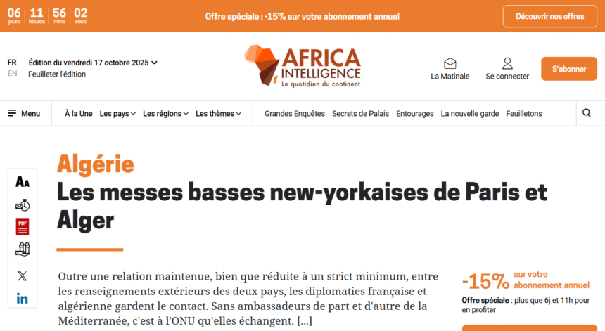 Les manœuvres discrètes de la France et de l’Algérie à New York : le Sahara occidental comme monnaie de contact diplomatique