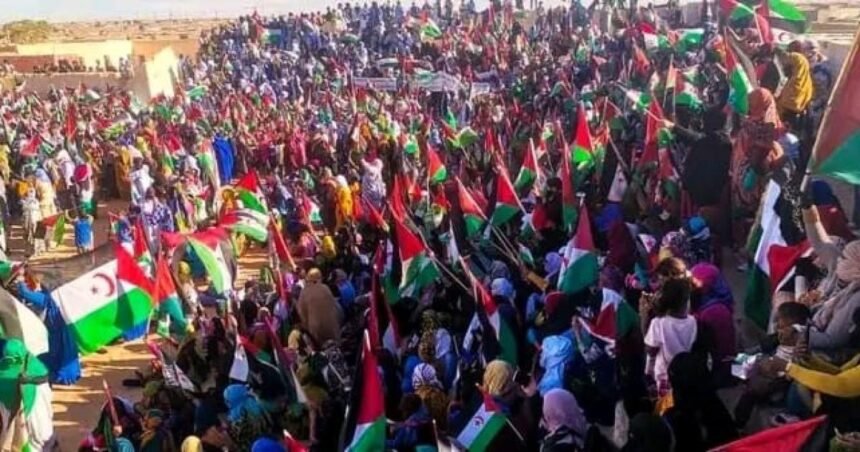 Le peuple sahraoui manifeste contre le projet américain visant à consolider l’occupation illégale du Sahara Occidental