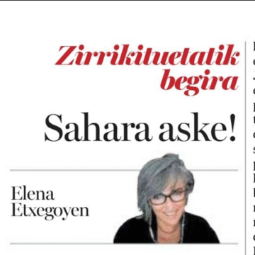 qwedfrewq3er “Sahara aske!” (¡Sáhara libre!) – Elena Etxegoyen en diario de Noticias de Navarra