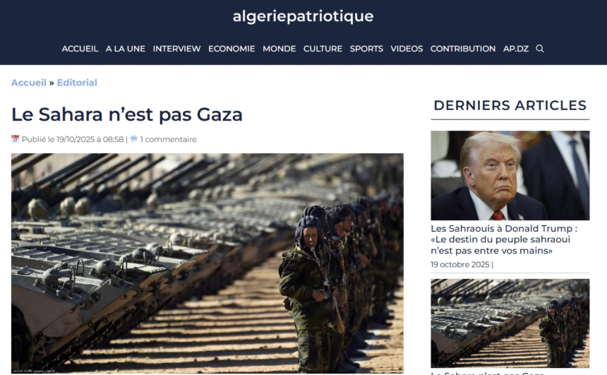 sdcdeedfdefef LE SAHARA OCCIDENTAL N’EST PAS GAZA… et les Nations unies ont le devoir moral et politique d’empêcher qu’il ne le devienne