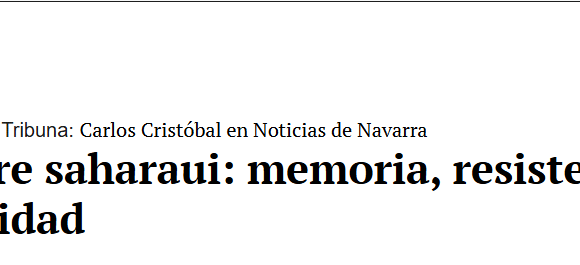 Pueblo Saharaui: memoria, resistencia y actualidad – Carlos Cristóbal en ECSAHARAUI