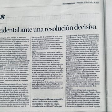 El Sáhara Occidental ante una resolución decisiva – Carlos Cristóbal en Noticias de Navarra
