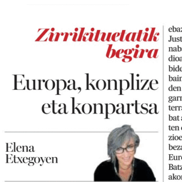 Europa, cómplice y comparsa – Elena Etxegoyen en diario de Noticias de Navarra