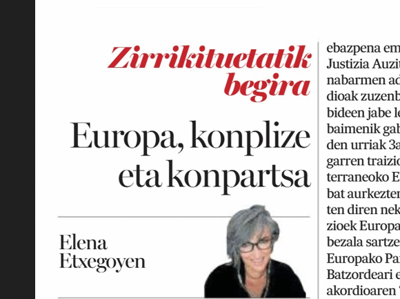 wertgfrewsrdfgsrdf Europa, cómplice y comparsa – Elena Etxegoyen en diario de Noticias de Navarra