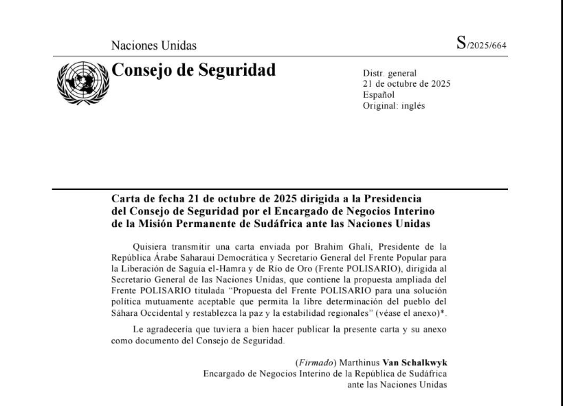 zxcsxdcv EL FRENTE POLISARIO PRESENTA A LA ONU UNA PROPUESTA AMPLIADA PARA UNA SOLUCIÓN JUSTA Y DEFINITIVA EN EL SÁHARA OCCIDENTAL – Texto completo