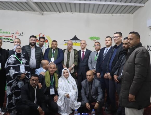 72bc698c-3669-4f31-9474-8bbc41bc7e9e El presidente Brahim Ghali recibe a las delegaciones extranjeras que participan en el 11.º Congreso de la UJTSARIO