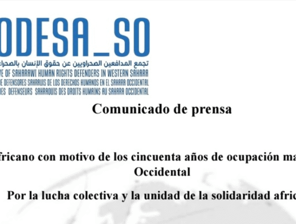 «Por la lucha colectiva y la unidad de la solidaridad africana» – Comunicado de prensa del Seminario Africano con motivo de los 50 años de ocupación marroquí del Sahara Occidental