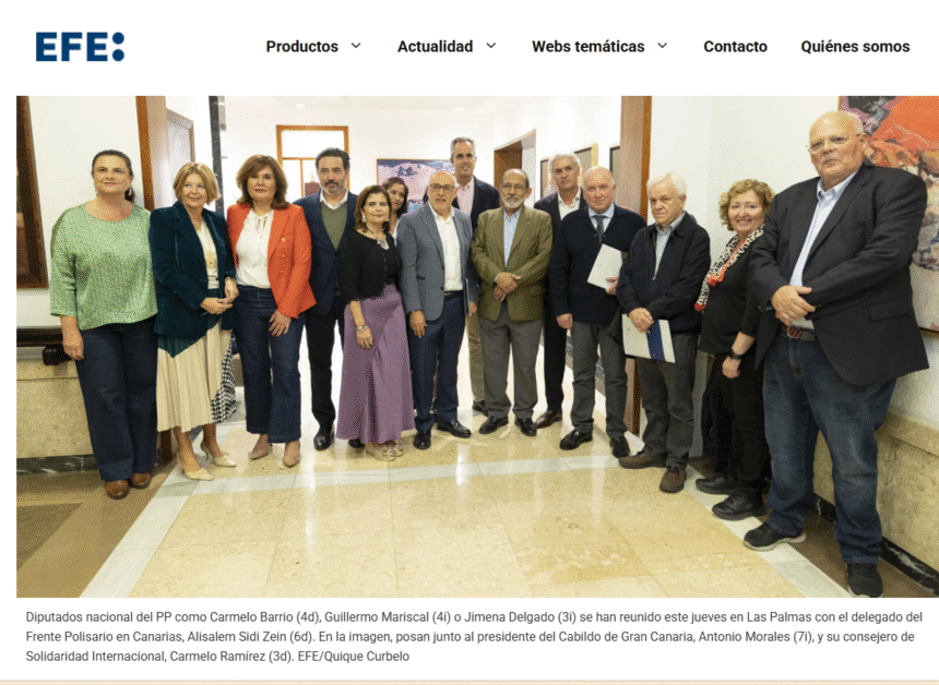 Diputados del PP trasladan en Gran Canaria su respaldo al Frente Polisario y reclaman a Sánchez que rectifique su postura sobre el Sáhara Occidental