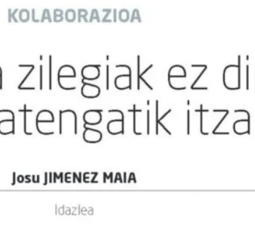 Borroka zilegiak ez dira ebazpen batengatik itzaltzen – Josu Jimenez Maia