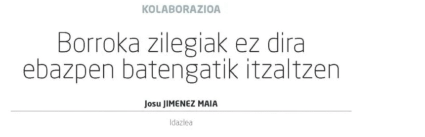 dfdedrfg Borroka zilegiak ez dira ebazpen batengatik itzaltzen – Josu Jimenez Maia