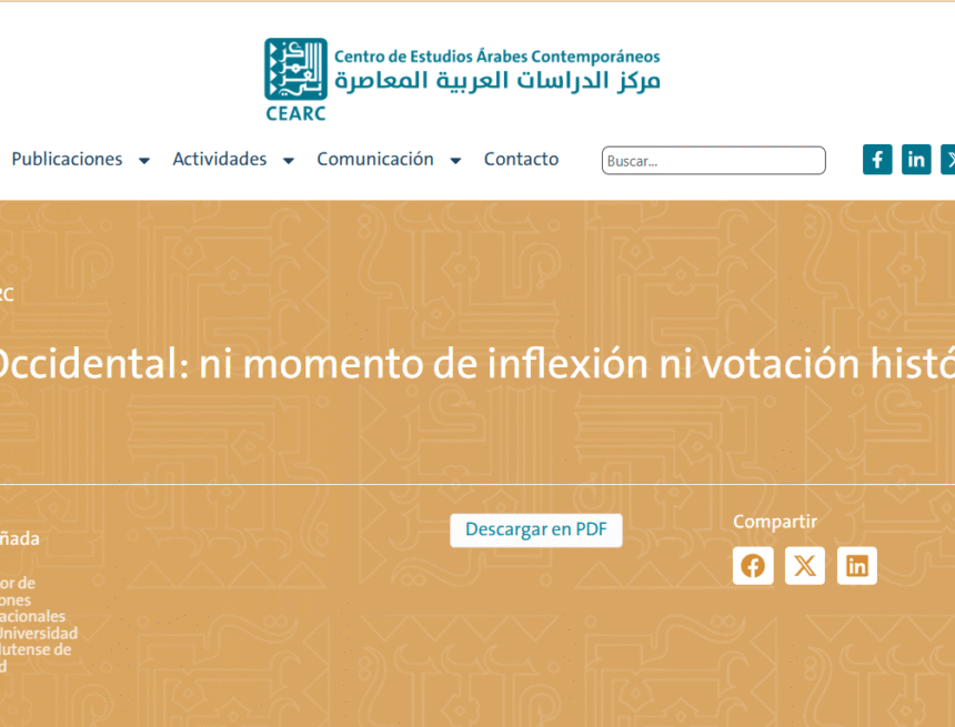 Sáhara Occidental: ni momento de inflexión ni votación histórica – Por Isaías Barreñada Bajo en Comentario CEARC