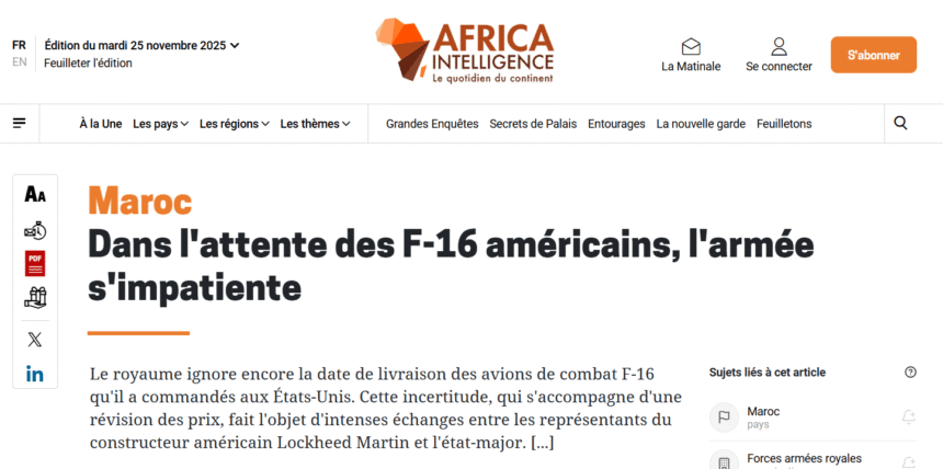 Estados Unidos vuelve a tensar su relación con Rabat: retrasos, sobrecostes y nerviosismo en torno a los F-16
