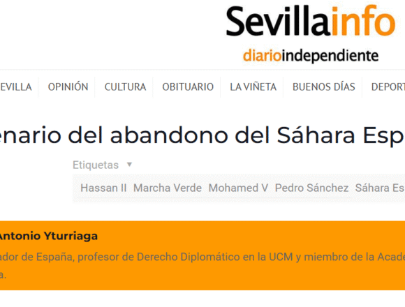 qwertyguhjk Cincuentenario del abandono del Sáhara Español – José Antonio Yturriaga en SevillaInfo