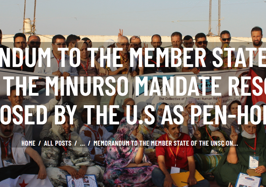 sdfgeewrsdfesdrfg CODESA analiza la Resolución 2797 (2025) del Consejo de Seguridad y alerta sobre los riesgos para el derecho a la autodeterminación saharaui