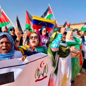 Mujeres del mundo participaron en la IV Marcha de la Plataforma Internacional de Mujeres por el Sáhara Occidental, PIMSO