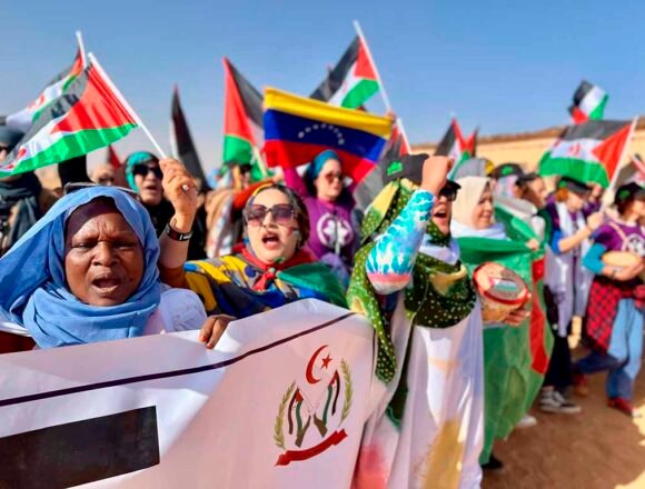 MARCHA-POR-EL-SAHARA-OCCIDENTAL-1-1 Mujeres del mundo participaron en la IV Marcha de la Plataforma Internacional de Mujeres por el Sáhara Occidental, PIMSO