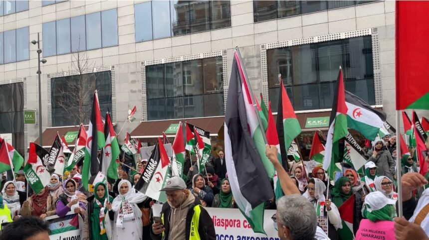 Bruselas: Una protesta masiva denuncia el papel de la UE en el expolio de los recursos del Sáhara Occidental