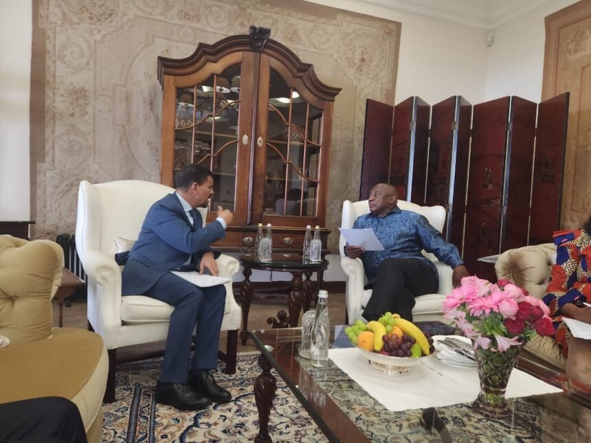 El ministro de Asuntos Exteriores y Africanos es recibido por el presidente sudafricano  | Sahara Press Service (SPS)