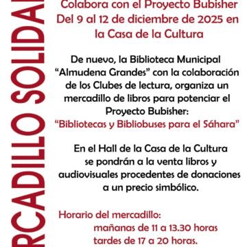 mercadillo-do-do-guadanews La Biblioteca municipal Almudena Grandes de Azuqueca vuelve a organizar el mercadillo solidario a beneficio del proyecto Bubisher