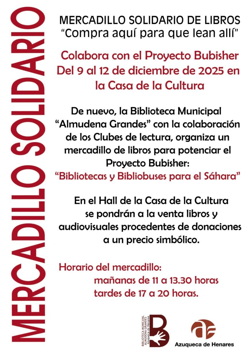 mercadillo-do-do-guadanews La Biblioteca municipal Almudena Grandes de Azuqueca vuelve a organizar el mercadillo solidario a beneficio del proyecto Bubisher
