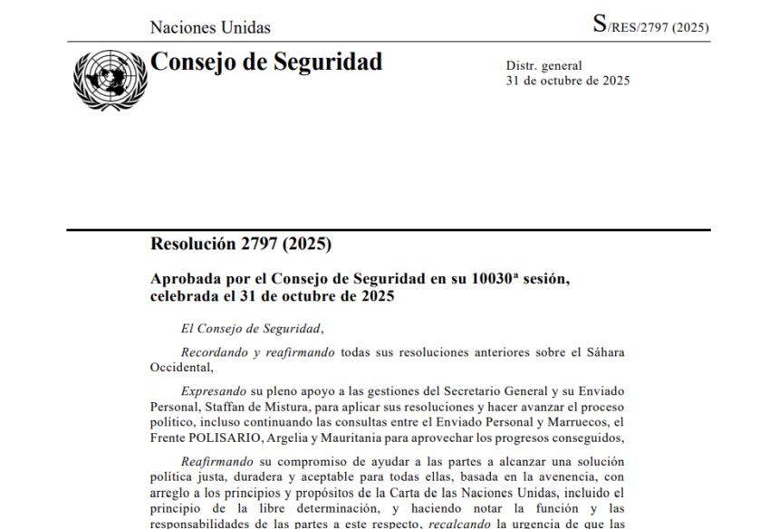 Balance 2025: Sáhara Occidental en la ONU y la manipulación marroquí de la resolución 2797 (2)