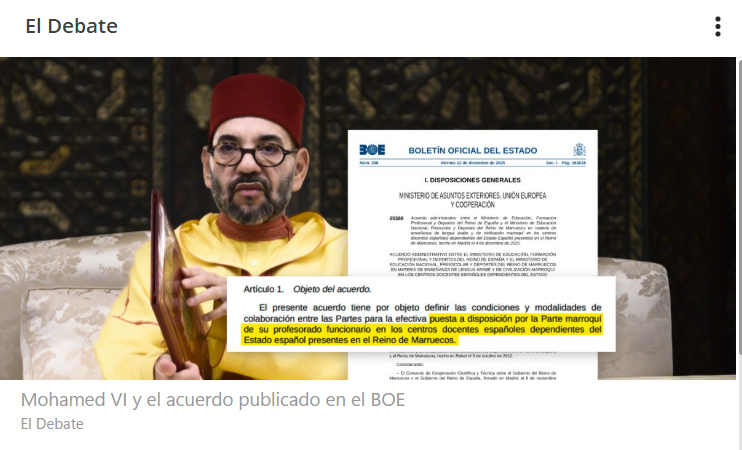 sdfghgesrdfg TEMA DEL DÍA | Educar para ocupar: España financia la “civilización marroquí” en el Sáhara Occidental ocupado
