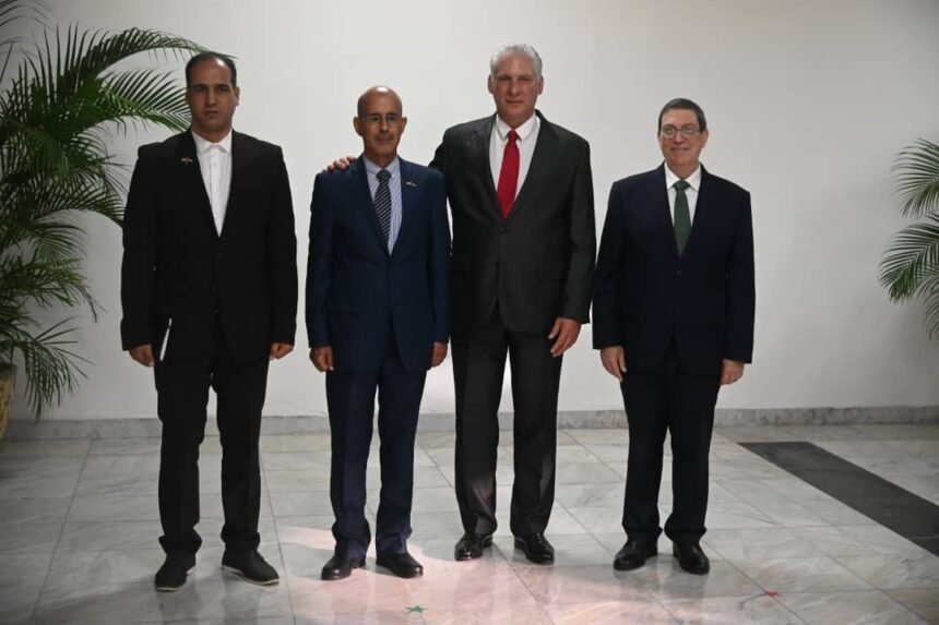 El nuevo embajador de la RASD en Cuba entrega sus credenciales al presidente cubano Miguel Díaz-Canel | Sahara Press Service (SPS)