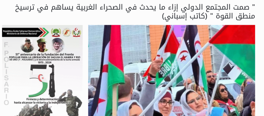 El silencio de la comunidad internacional ante lo que ocurre en el Sáhara Occidental contribuye a consolidar la lógica de la fuerza (Carlos C. García) – Sahara Press Service