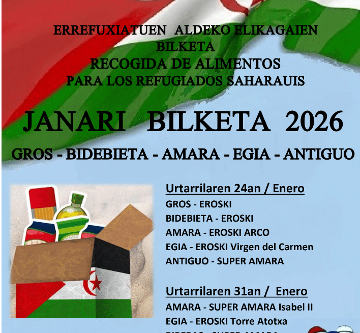 Screenshot-2026-01-19-13.01.25 Solidaridad con el pueblo saharaui: recogida de alimentos en varios barrios de Donostia los días 24 y 31 de enero