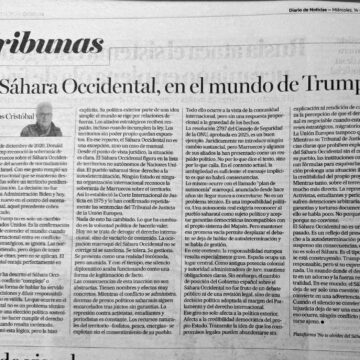 El Sáhara Occidental, en el mundo de Trump – Carlos Cristóbal en Diario de Noticias
