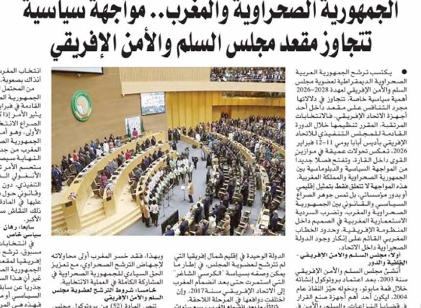 elkhabaismail La República Saharaui y Marruecos: una confrontación política que va más allá de un escaño en el Consejo de Paz y Seguridad Africano – Ismail Elkhilil en diario argelino El Khabar | Sahara Press Service