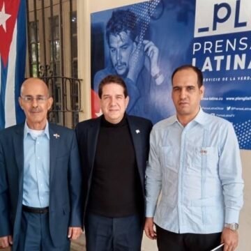 embajador_rasd_visita_pl Embajador de la RASD en Cuba visita sede de Prensa Latina | Sahara Press Service (SPS)