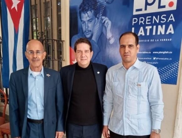 embajador_rasd_visita_pl Embajador de la RASD en Cuba visita sede de Prensa Latina | Sahara Press Service (SPS)