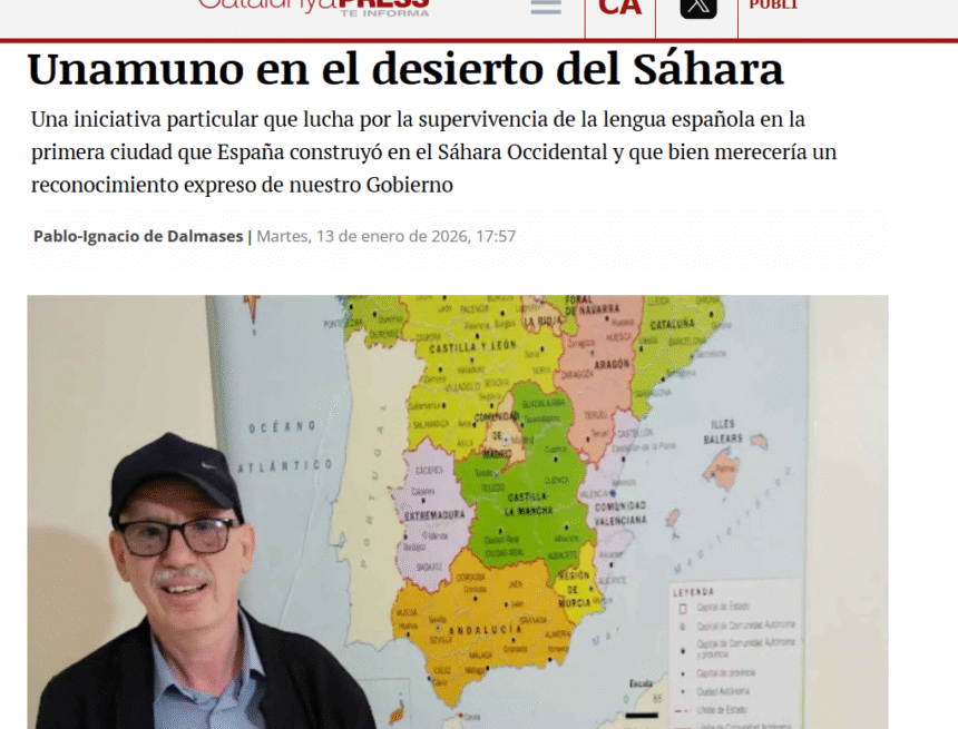 Unamuno en el desierto del Sáhara, Pablo-Ignacio de Dalmases en Catalunya-Press