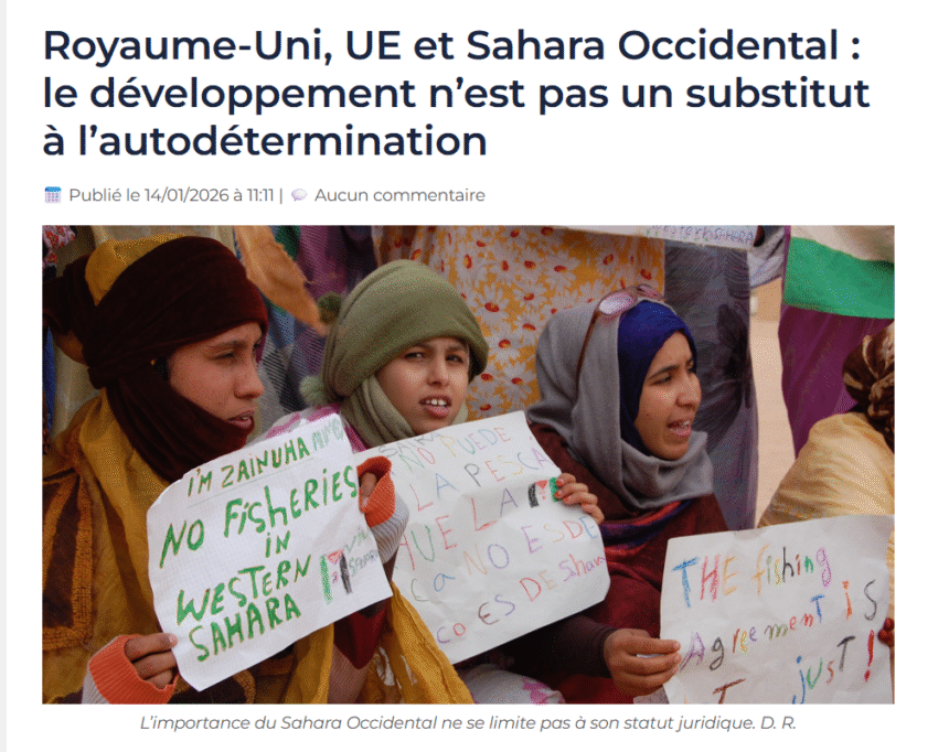 vbnm, El desarrollo no sustituye al derecho: el Sáhara Occidental frente a la trampa económica de la ocupación